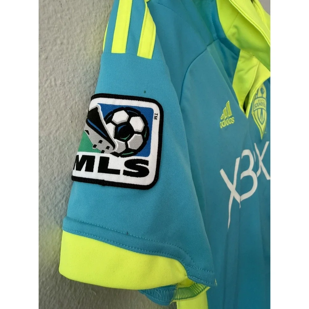Seattle Sounders FC SUPER CYAN 2012/13 MLS THIRD 3rd Soccer Jersey Kit Sz‎ Small